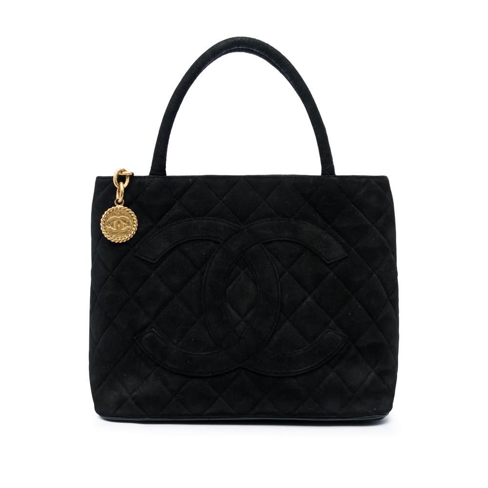 Pre-Loved Chanel Suede Medallion Tote